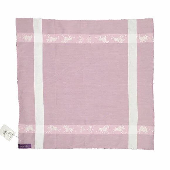 NEW Ralph Lauren Purple Label Linen Pocket Square Lavender Signature Polo Player - Picture 1 of 2